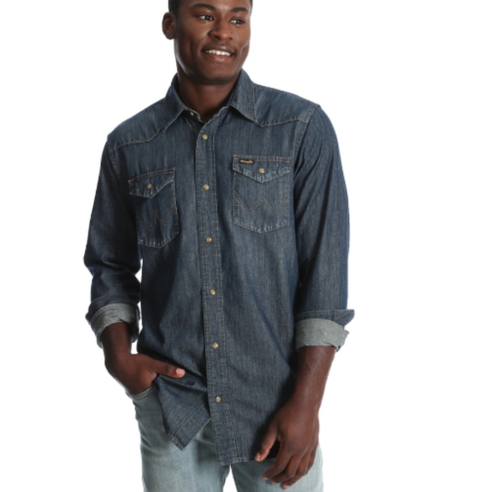 Men's Wrangler Snap-Front Western Shirt